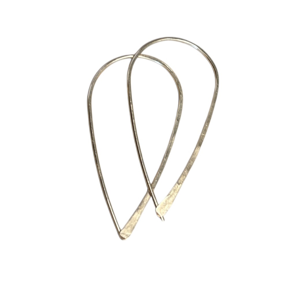 Nashelle Gold Hammered Slide Thru earrings